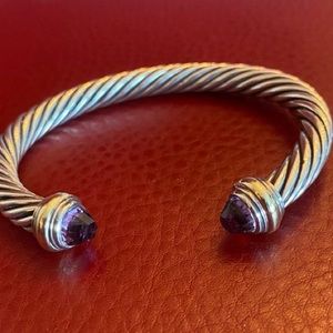 David Yurman Cable Classics Color Bracelet with Amethyst and 14K Yellow Gold